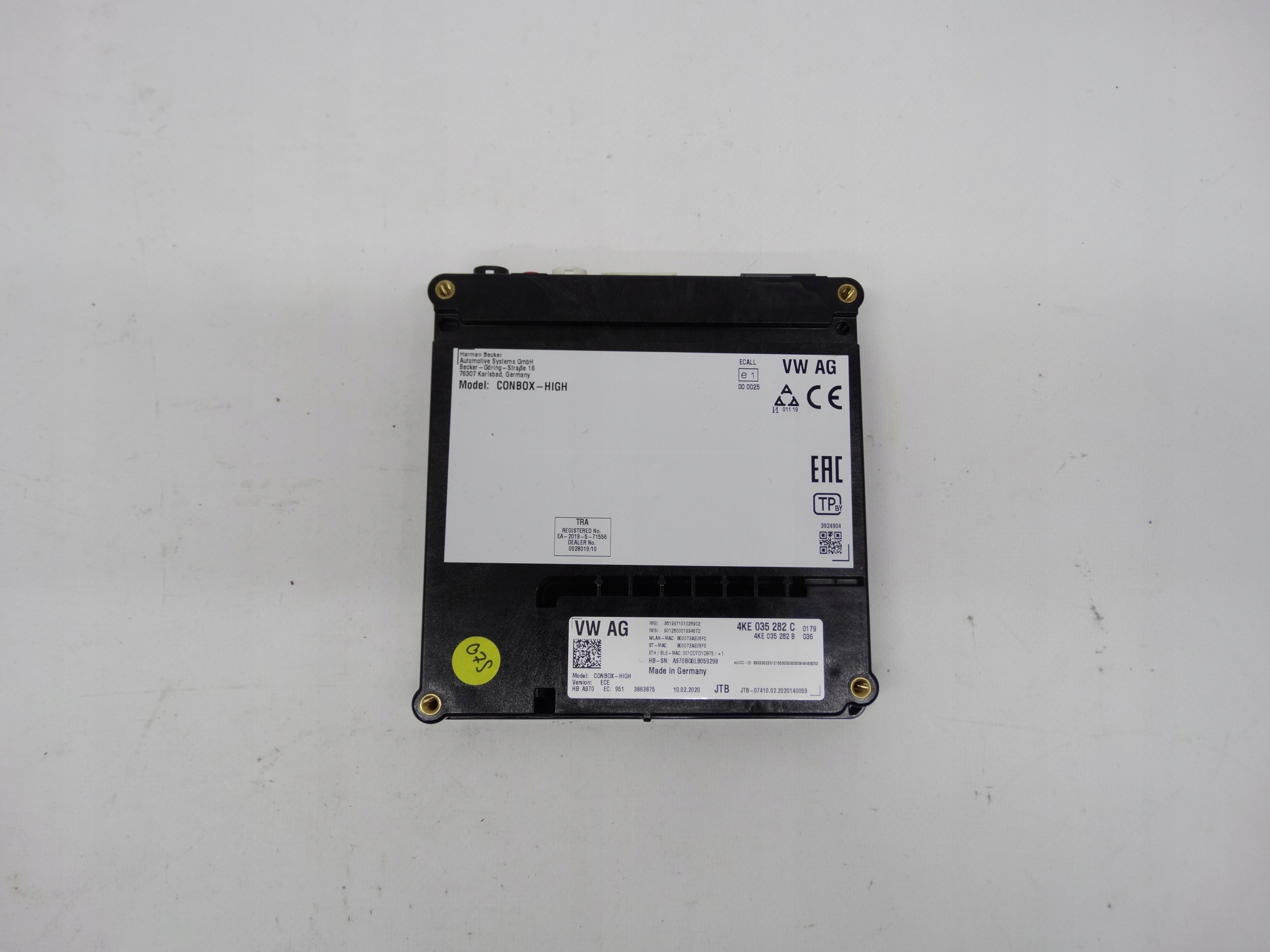 Second image of Audi RS4 A4 RS5 A5 E-Tron GT moduł wzywania pomocy SOS 4KE035282C oryginał