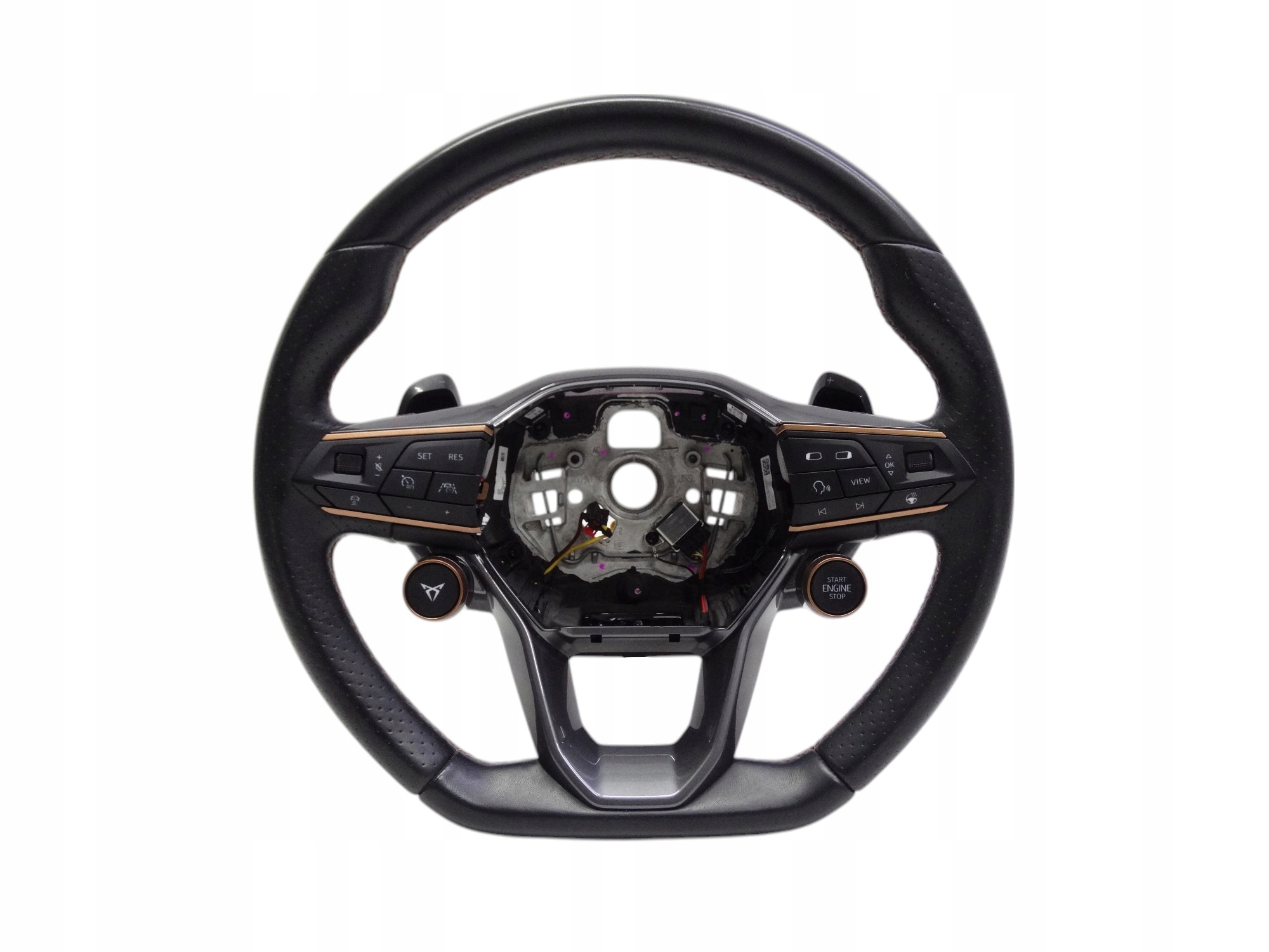 Cupra Leon Ateca kierownica skórzana multifunkcja łopatki 5FA419091FK