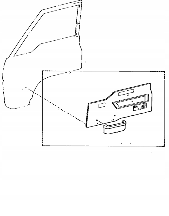 Toyota Hiace III 82-86 boczek tapicerka drzwi lewa przednia 67620-95J02-15