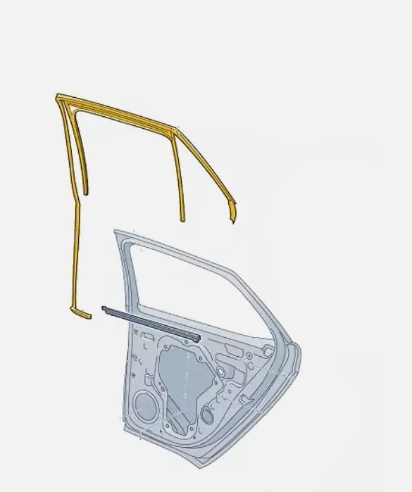 VW ID.3 2019+ uszczelka drzwi tylnych prawych 10A839440C oryginalna NOWA