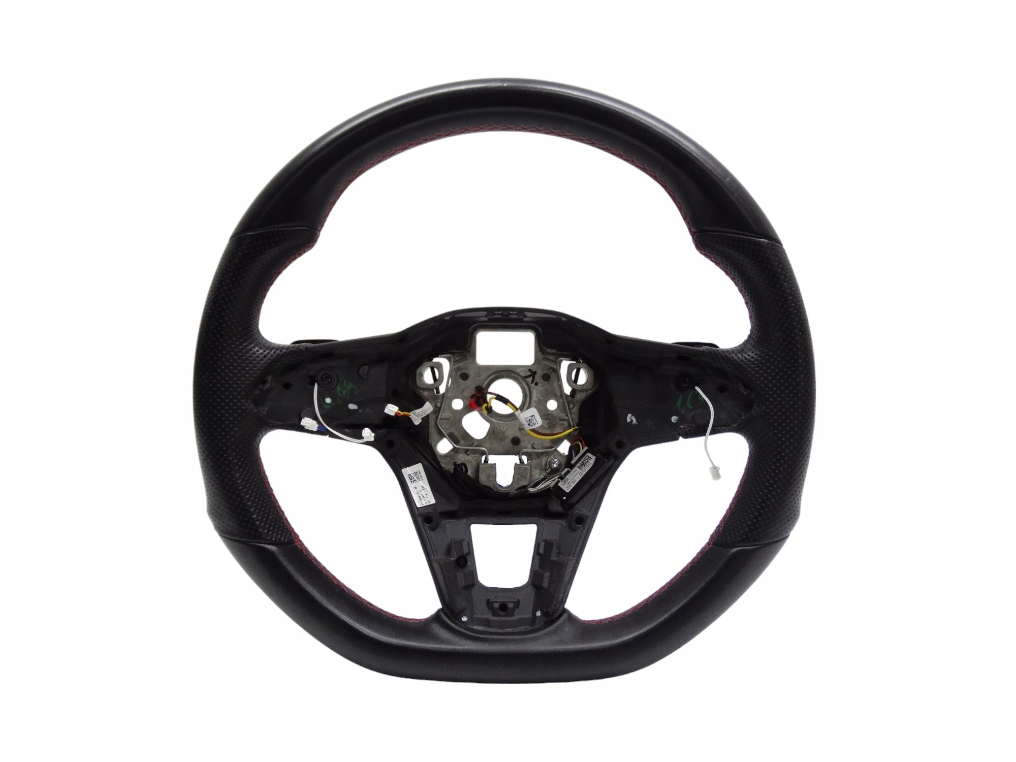 VW Golf VIII GTI 2020+ kierownica skórzana łopatki czerwona nić 5H0959542C