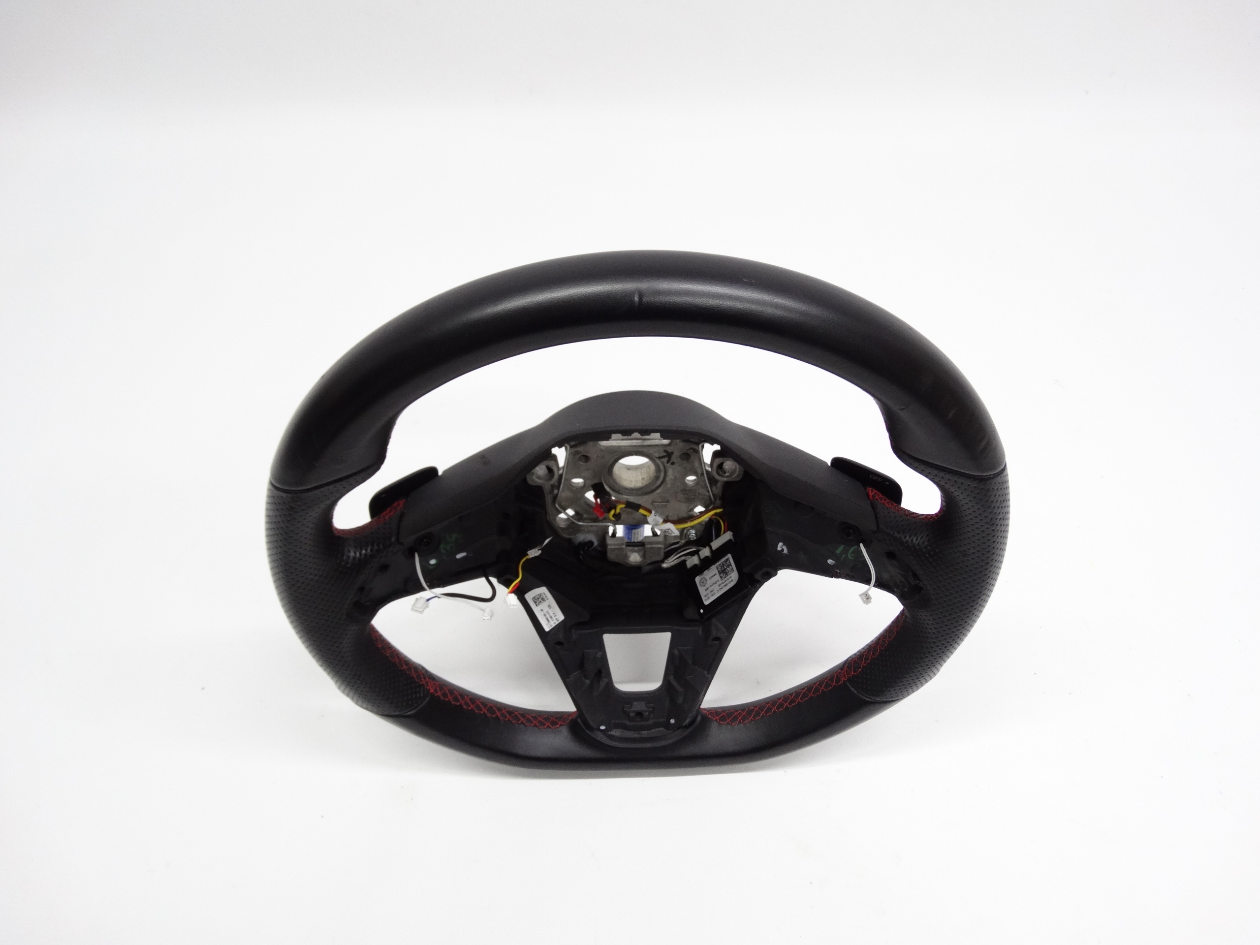 Second image of VW Golf VIII GTI 2020+ kierownica skórzana łopatki czerwona nić 5H0959542C