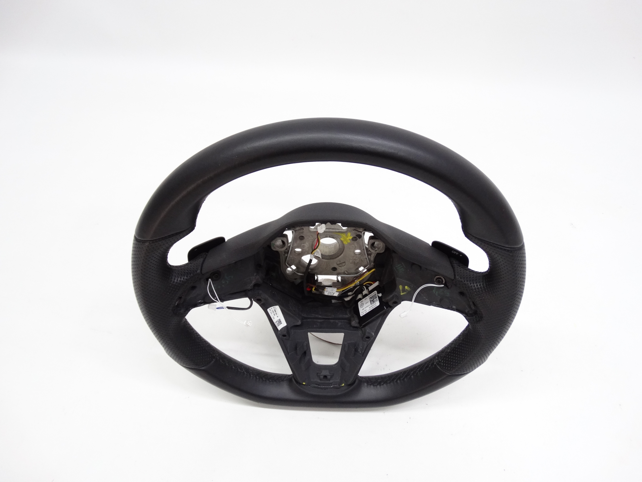 Second image of VW Golf VIII R 2020+ kierownica skórzana łopatki czarna nić 5H0959542C