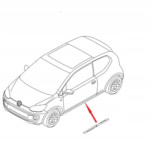 VW Up! Sound Edition 1S listwa ozdobna progu SOUND 1S4853537M oryginalna